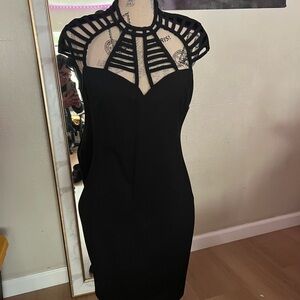 Fashion Nova Black Bodycon Cut Out Halter Dress